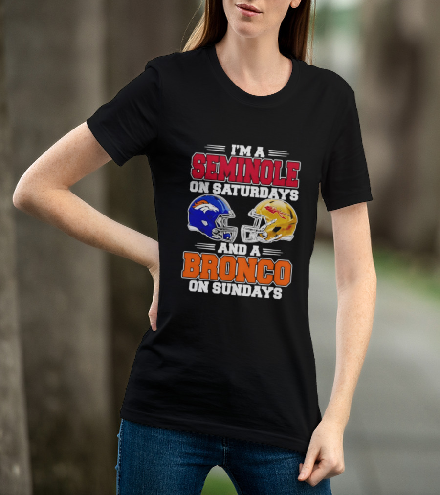 Seminole Saturdays Bronco Sundays Football Fan Gear T-Shirt