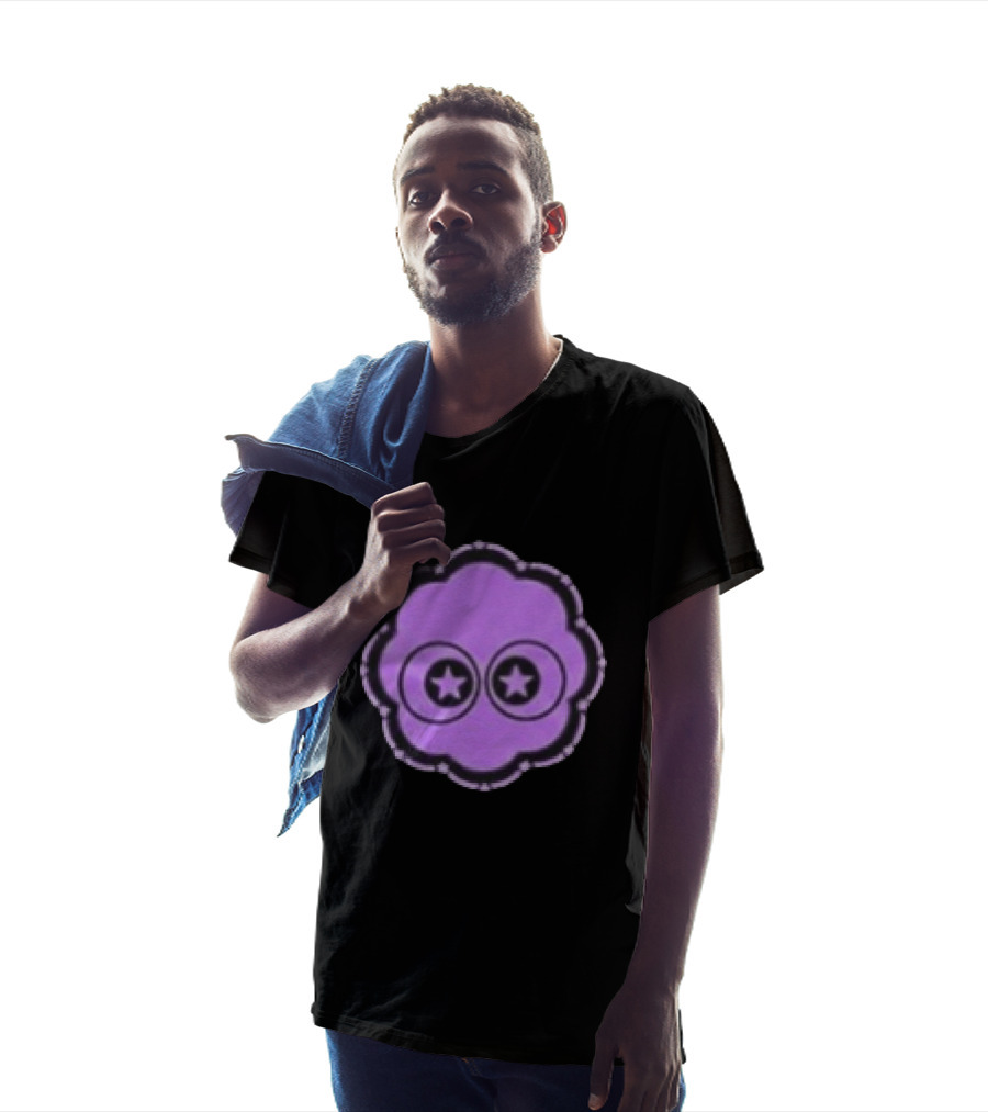 Ranboo Parti Pixel Bunny Star Eyes Purple T-Shirt