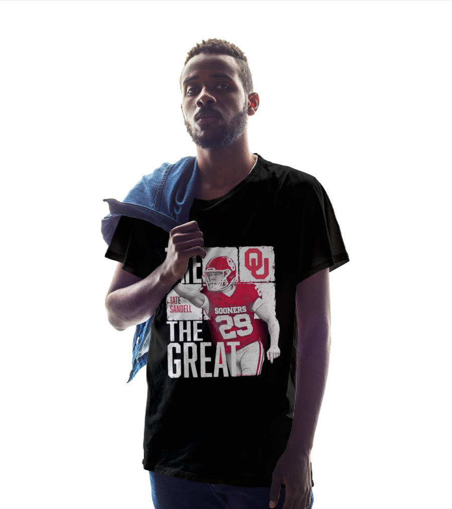 Tate Sandell No 29 Oklahoma Sooners Football Tate The Great T-Shirt