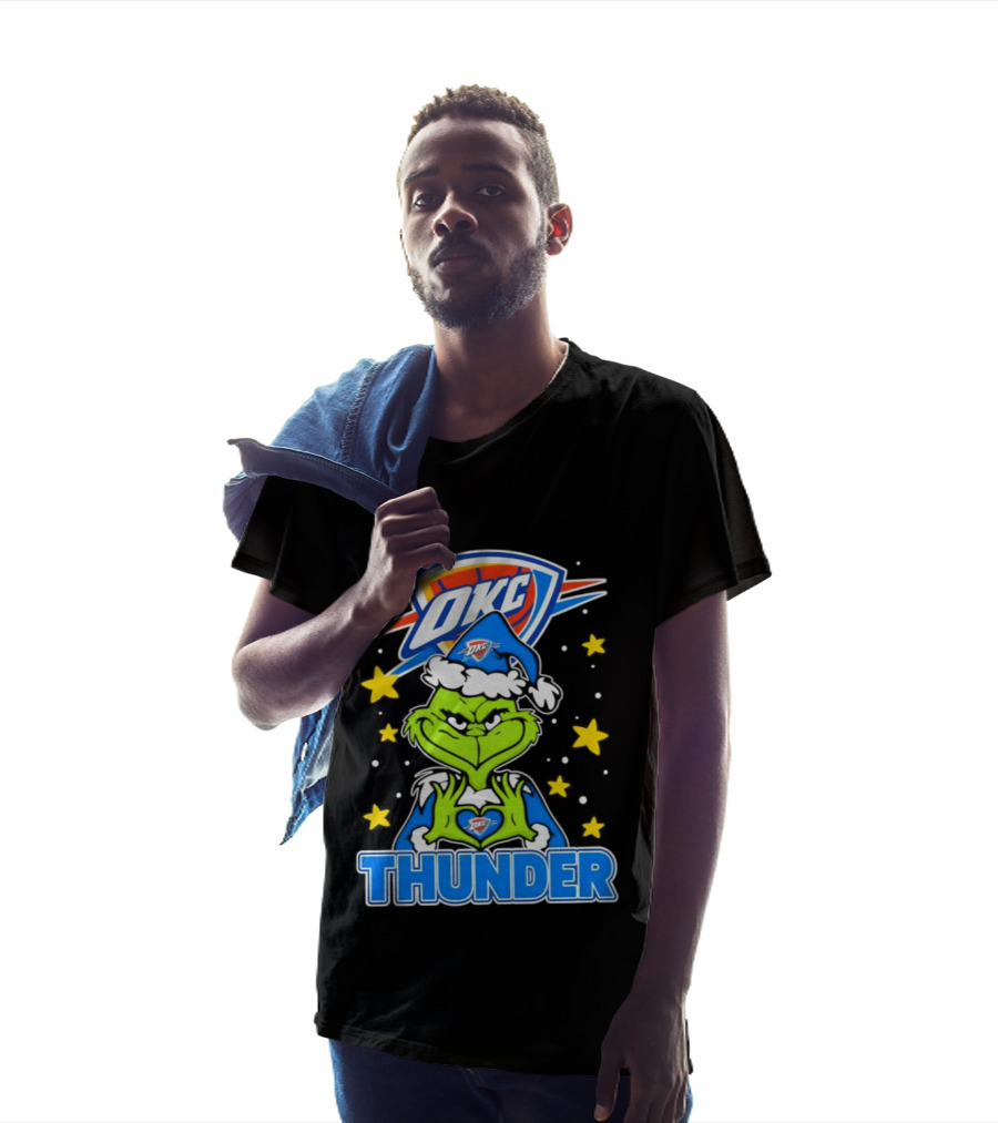 OKC Thunder NBA Christmas Grinch T-Shirt
