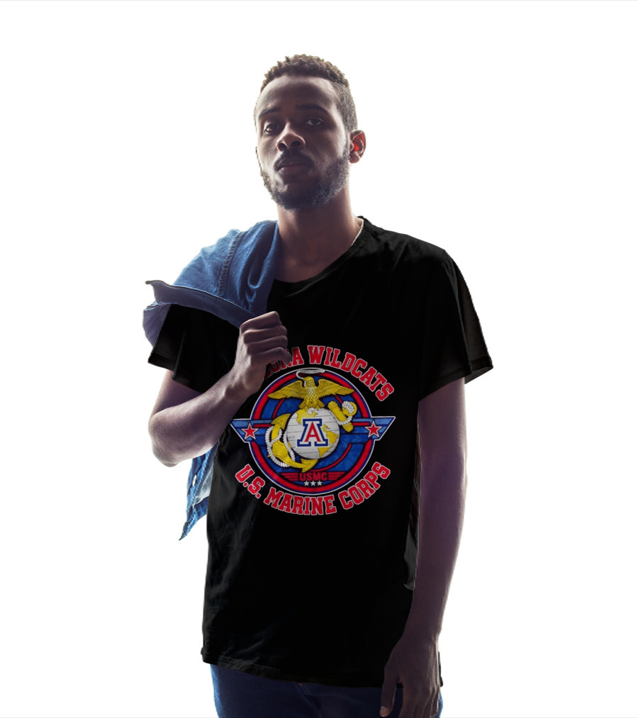 Arizona Wildcats US Marine Corps USMC Semper Fidelis T-Shirt