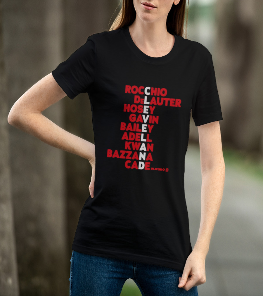 Cleveland Baseball Names Rocchio DeLauter Hosey Gavin Bailey Adell Kwan Bazzana Cade 2026 T-Shirt