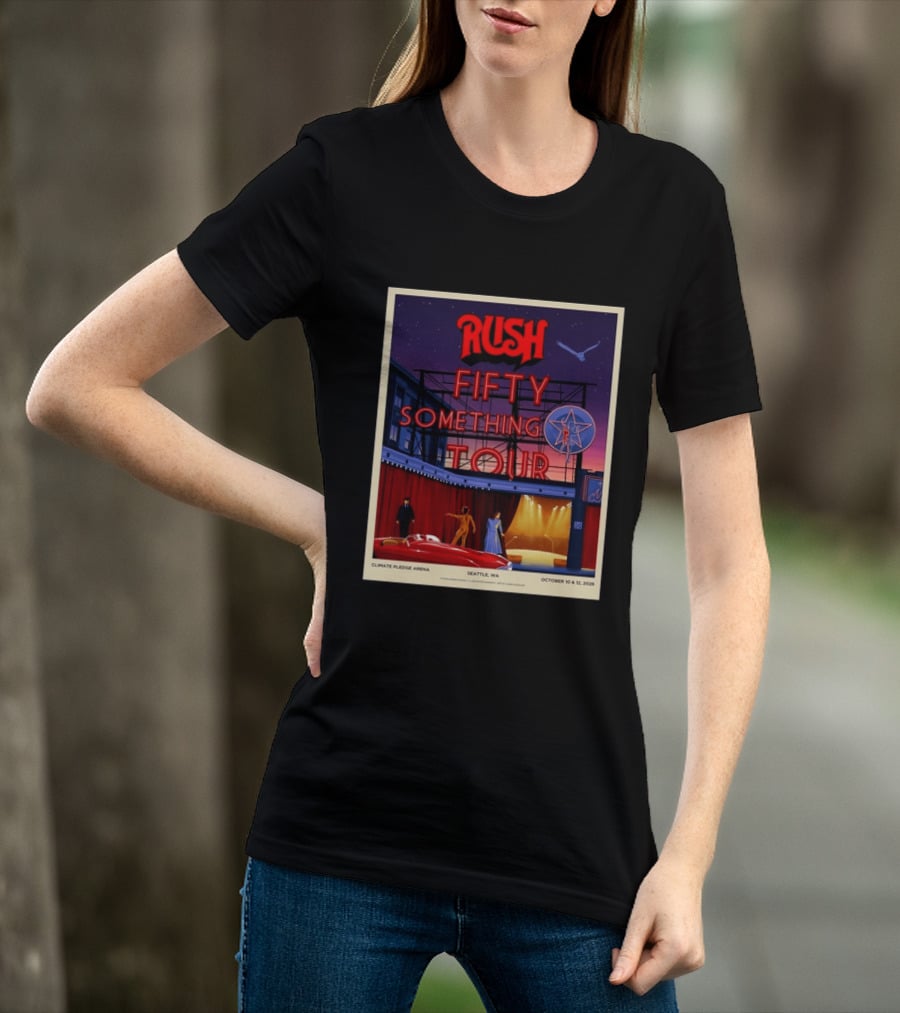 Rush Fifty Something Tour Climate Pledge Arena Seattle WA October 10 12 2026 T-Shirt