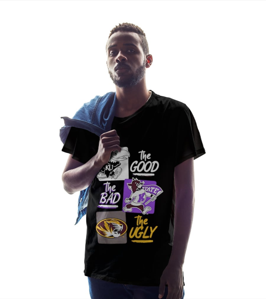 Kansas Jayhawks Wildcats Tigers The Good The Bad The Ugly T-Shirt