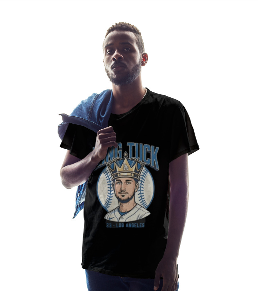 King Tuck Los Angeles Dodgers 23 Baseball Crown T-Shirt
