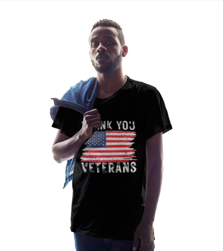 Thank You Veterans American Flag Appreciation T-Shirt