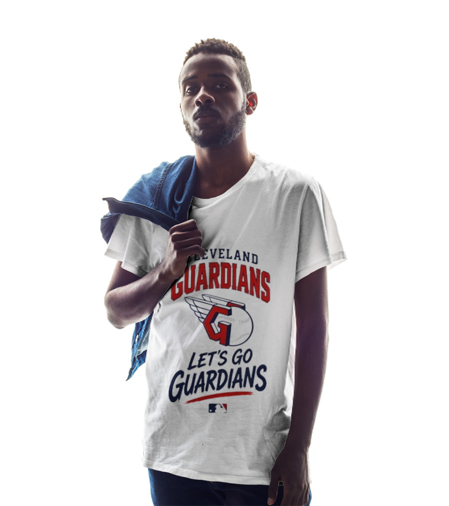 Cleveland Guardians Let's Go Guardians Winged Baseball MLB T-Shirt