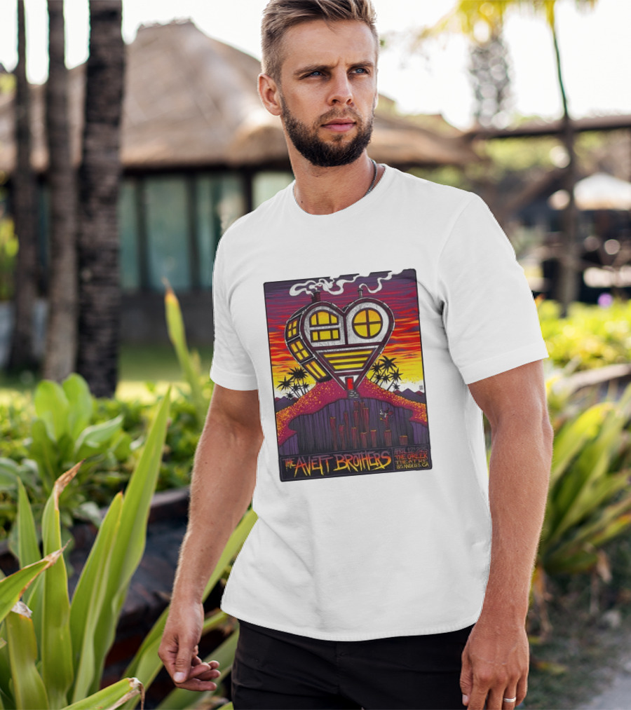 The Avett Brothers Heart Shaped House Greek Theater Los Angeles CA April 12 2025 T-Shirt
