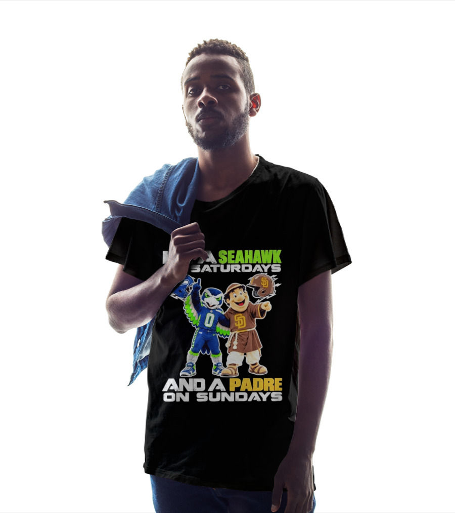 I'm A Seahawk On Saturdays And A Padre On Sundays T-Shirt