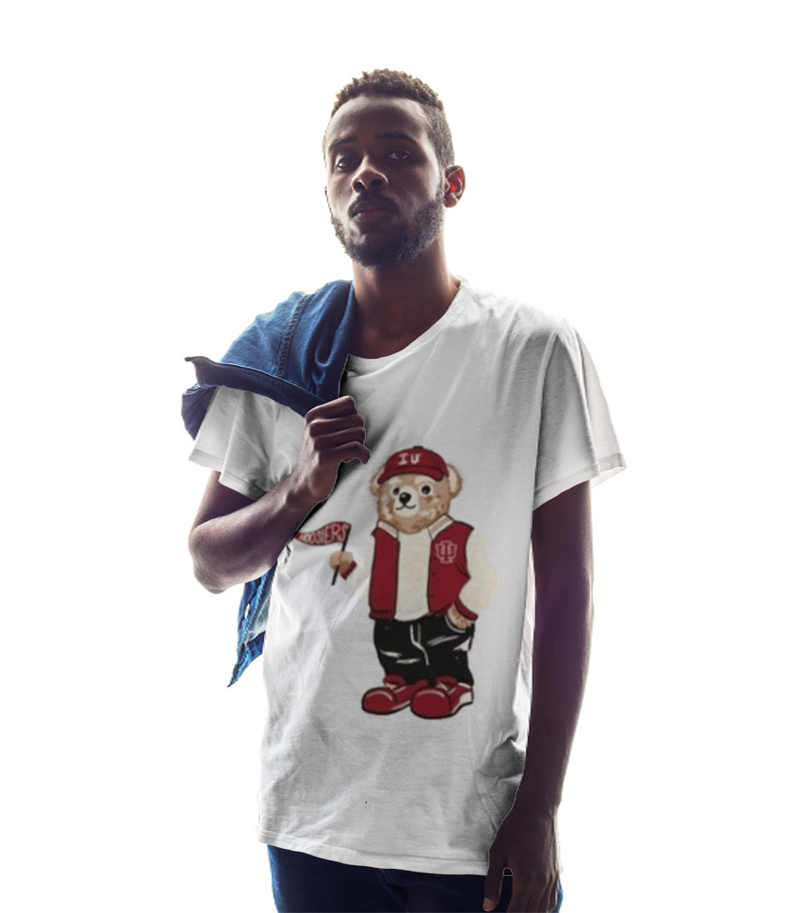 Indiana Hoosiers Polo Bear IU Jacket And Cap T-Shirt