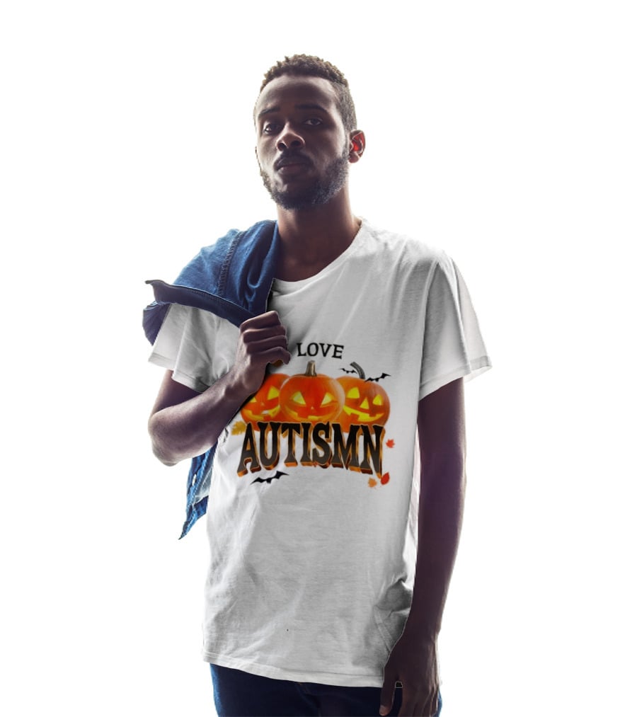 I Love Autismn Pumpkin Halloween Awareness T-Shirt