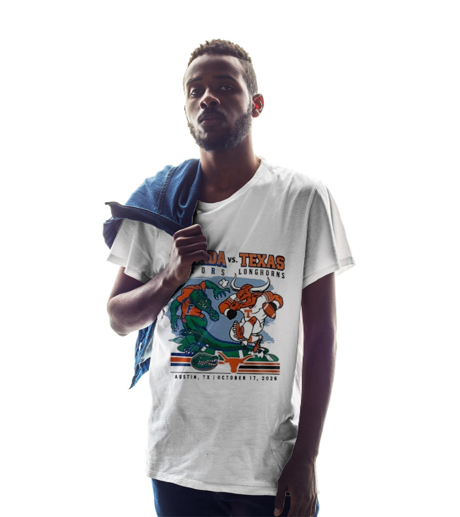 Florida Gators Vs Texas Longhorns Austin October 17 2026 T-Shirt