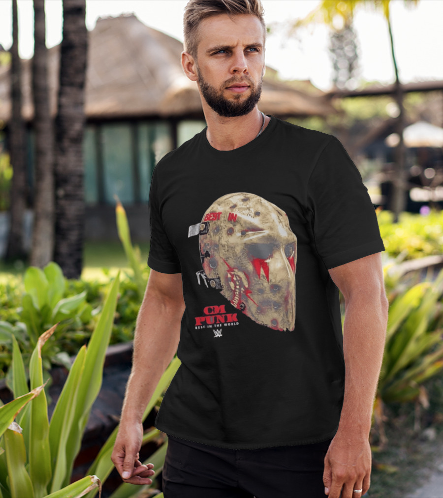 CM Punk Best In The World WWE Jason Voorhees Hockey Mask T-Shirt