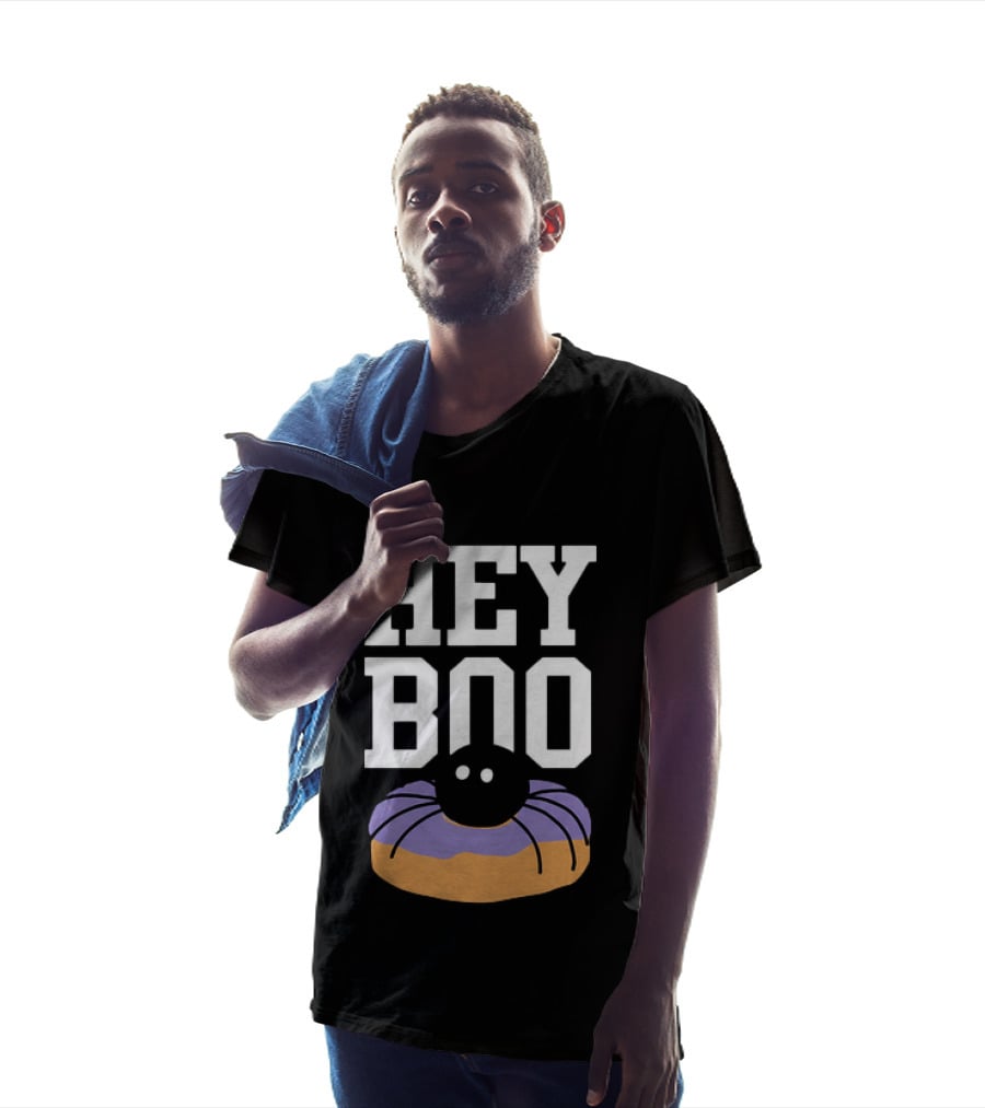 Hey Boo Halloween Dunkin Spidey D Purple Donut T-Shirt