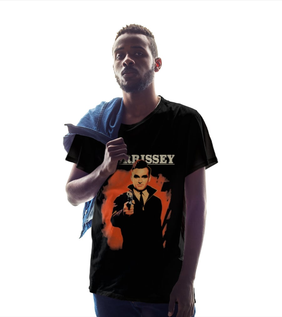 Morrissey Pistol Tour Man With Gun Red T-Shirt