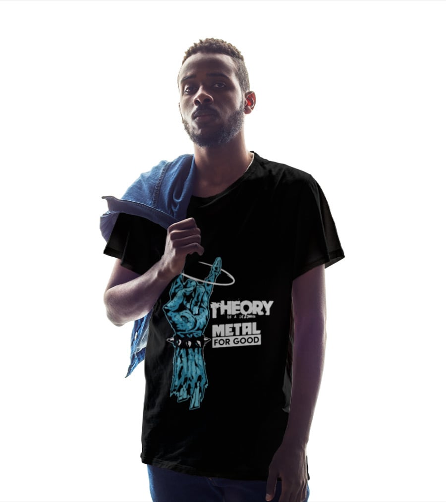 Theory Of A Deadman Metal For Good Blue Hand Halo Collaboration T-Shirt