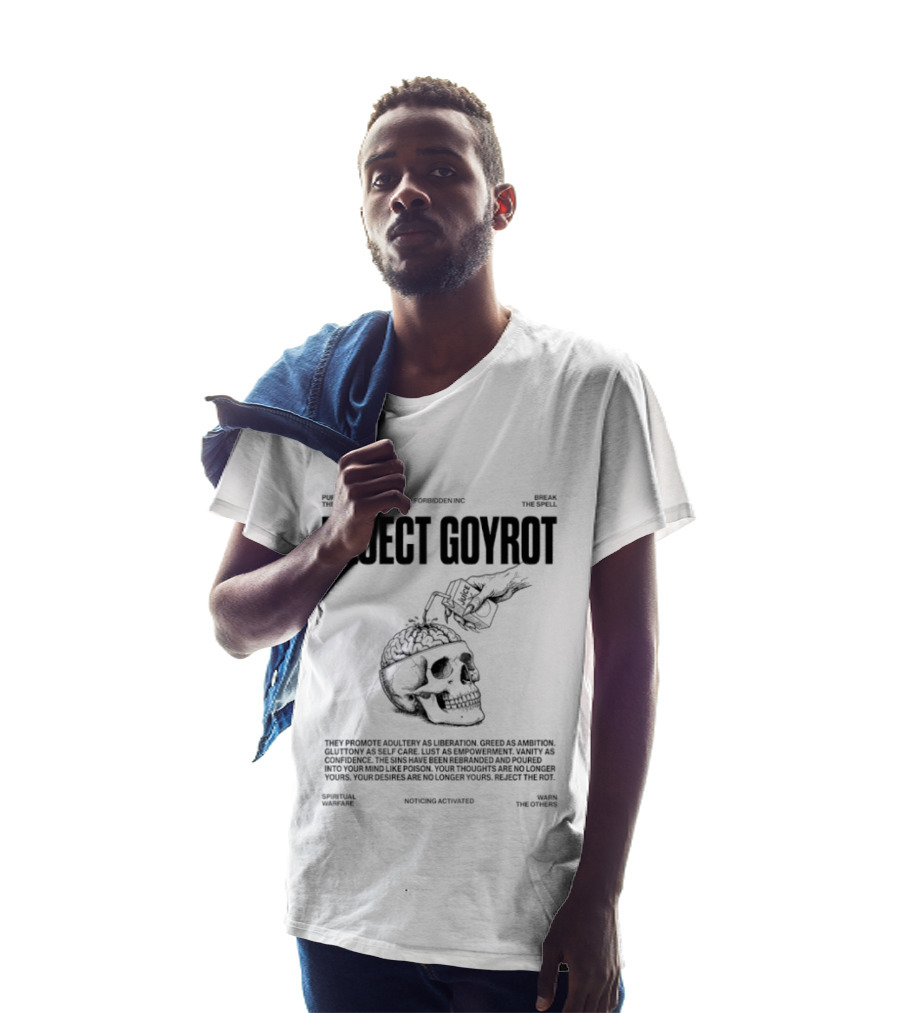 Reject Goyrot Promote Adultery Liberation Skull Brainwash Bottle T-Shirt