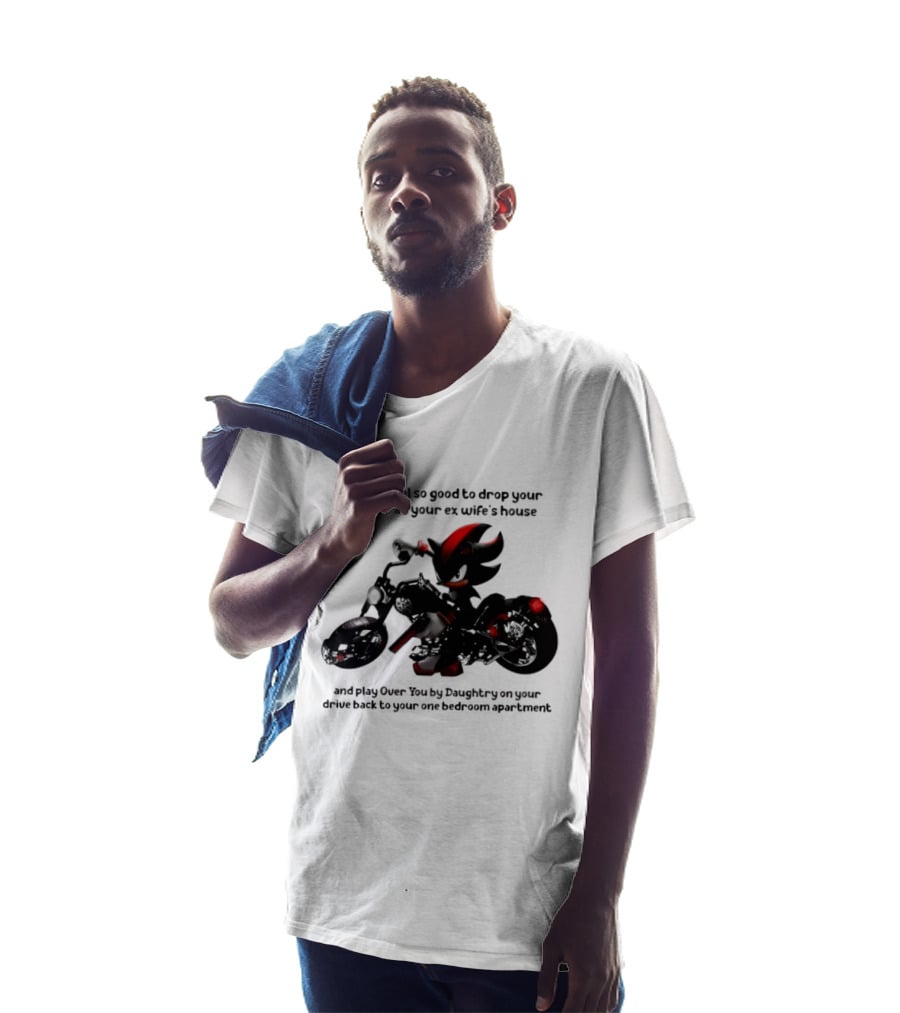 Shadow The Hedgehog Meme It Must Feel So Good To Drop Your Kids Off At Your Ex Wife's House And Play Over You By Daughtry T-Shirt
