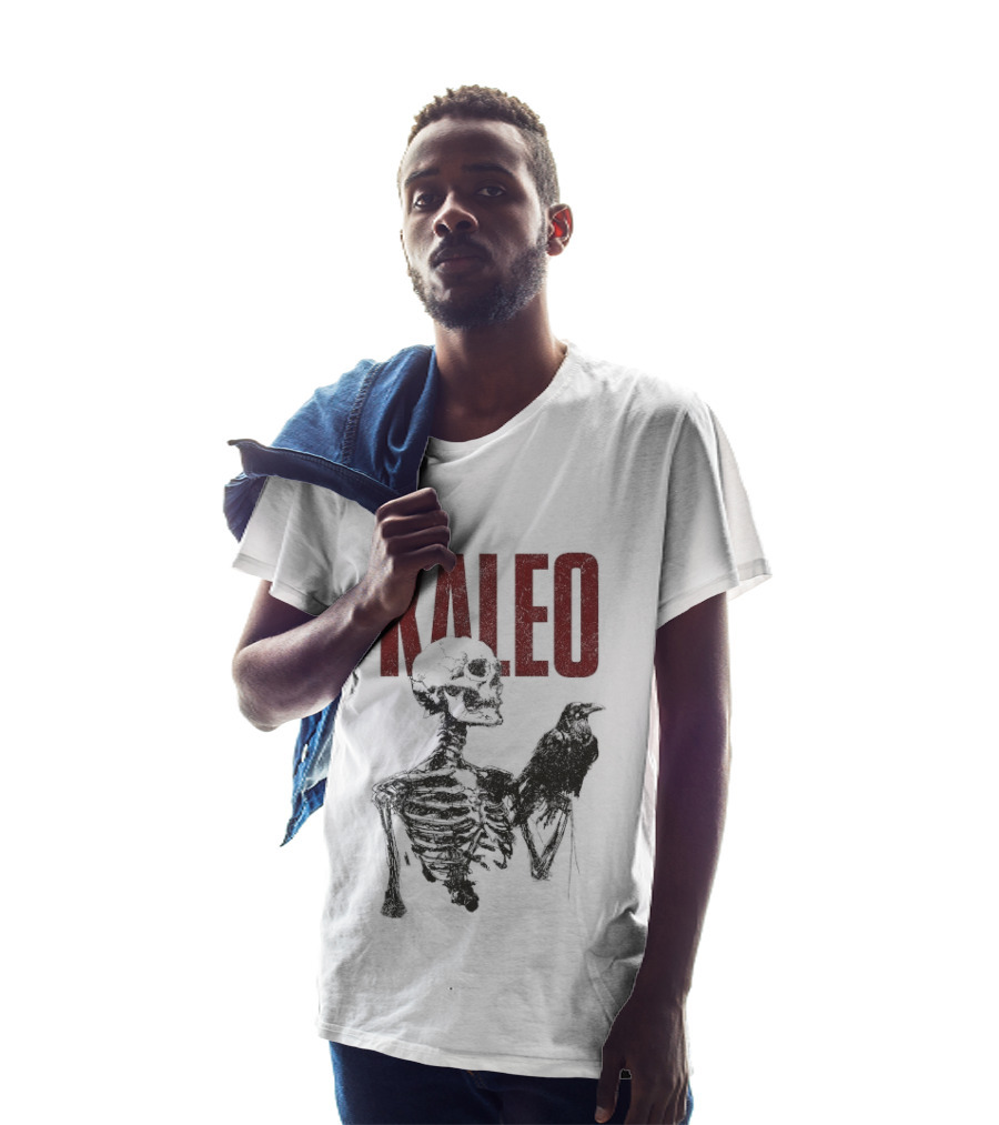 Kaleo Skeleton Holding Raven T-Shirt