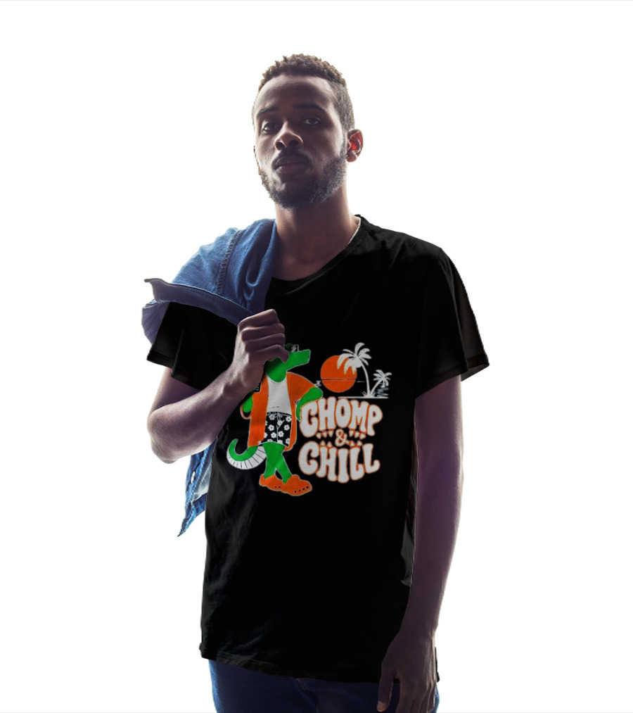 Florida Gators Chomp And Chill Retro Alligator Relaxation Scene T-Shirt