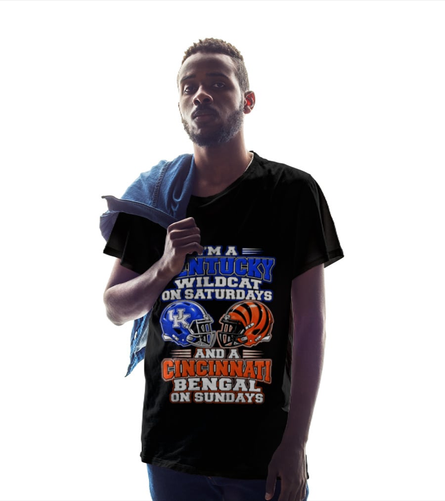 I'm A Kentucky Wildcat On Saturdays And A Cincinnati Bengal On Sundays Helmet T-Shirt