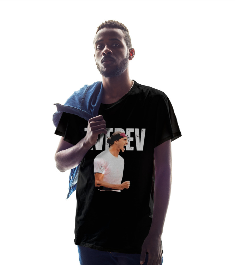 Zverev Tennis Athlete Action Pose With Headband T-Shirt