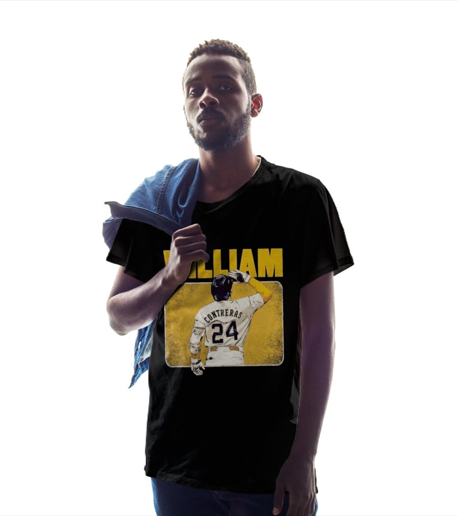 William Contreras 24 Milwaukee Brewers Baseball Highlight T-Shirt
