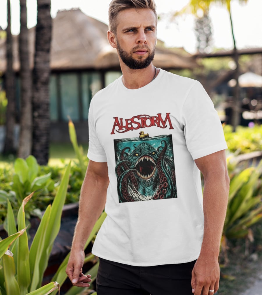 Alestorm Kraken Jaws Summer Tour 2026 Hyperion Omnitour Rubber Duck T-Shirt