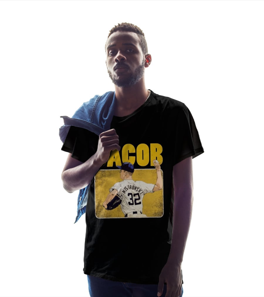 Jacob Misiorowski 32 Milwaukee Brewers Baseball Player Highlight T-Shirt