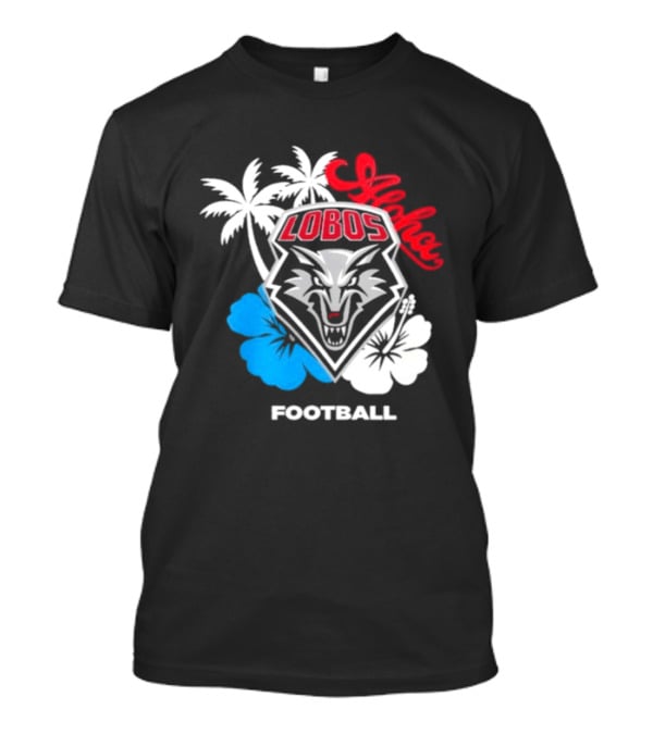 Lobos Football Aloha Spirit With Palms And Hibiscus T-Shirt