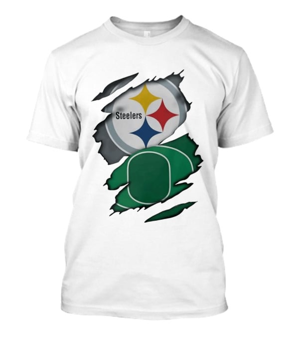 Steelers Oregon Ducks Ripped Skin Effect T-Shirt