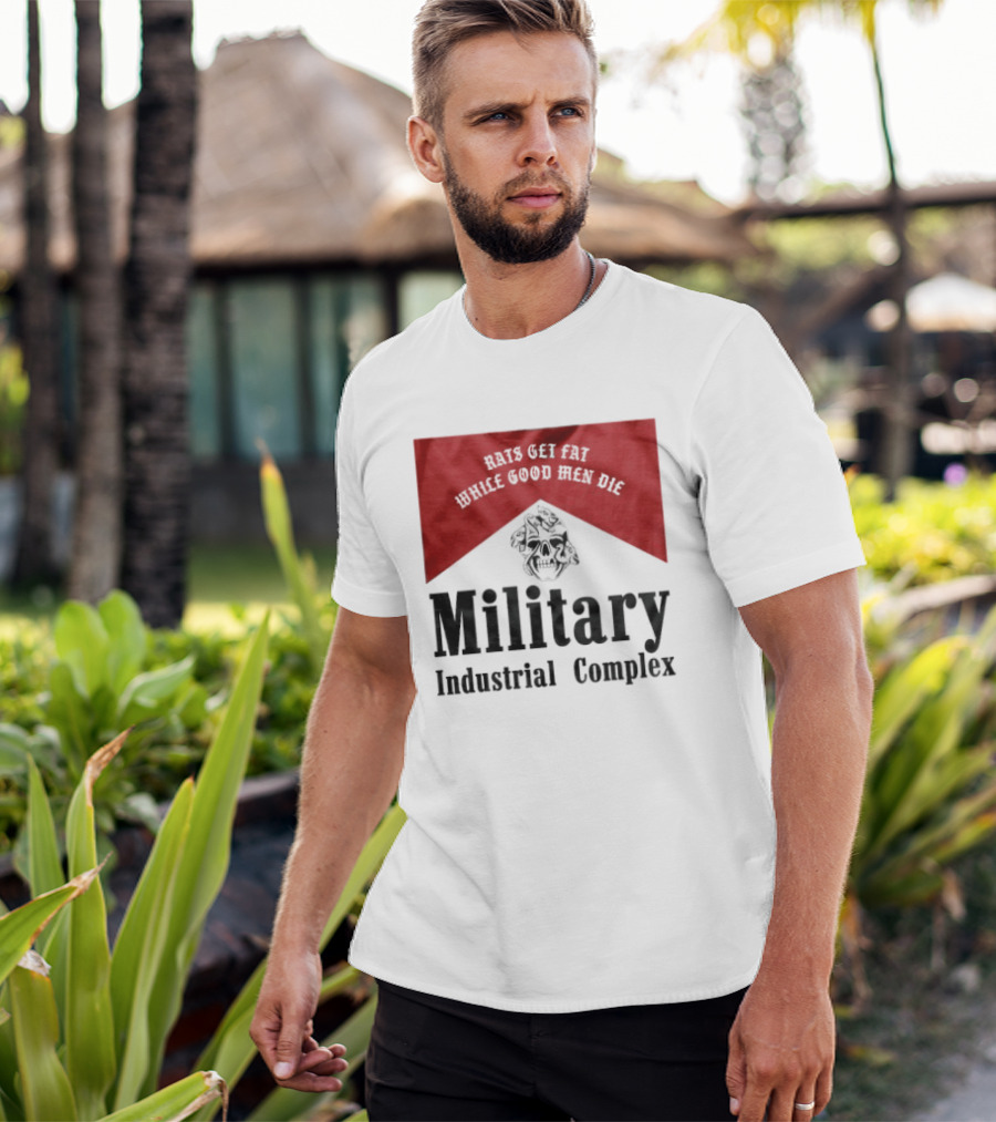 White Good Men Die Military Industrial Complex Rats T-Shirt