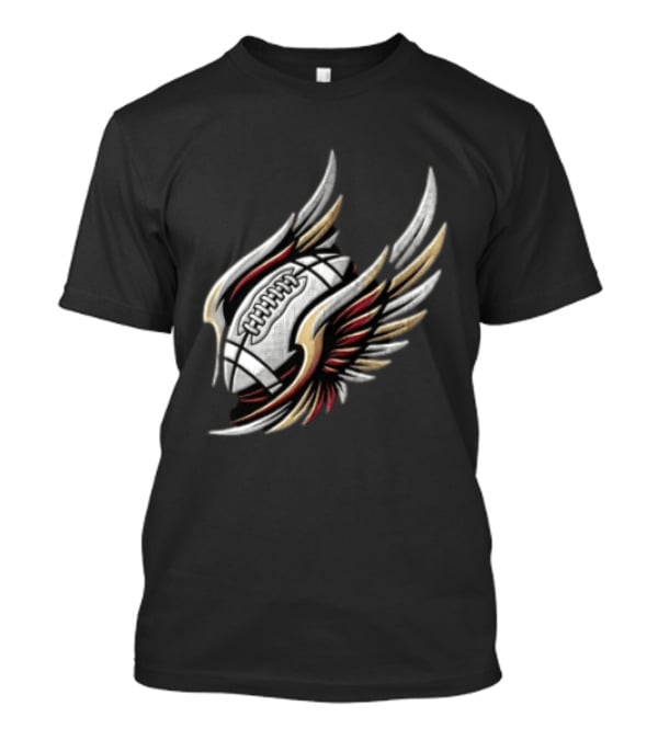 Atlanta Falcons Winged Football Eagle Stadium Lightning T-Shirt