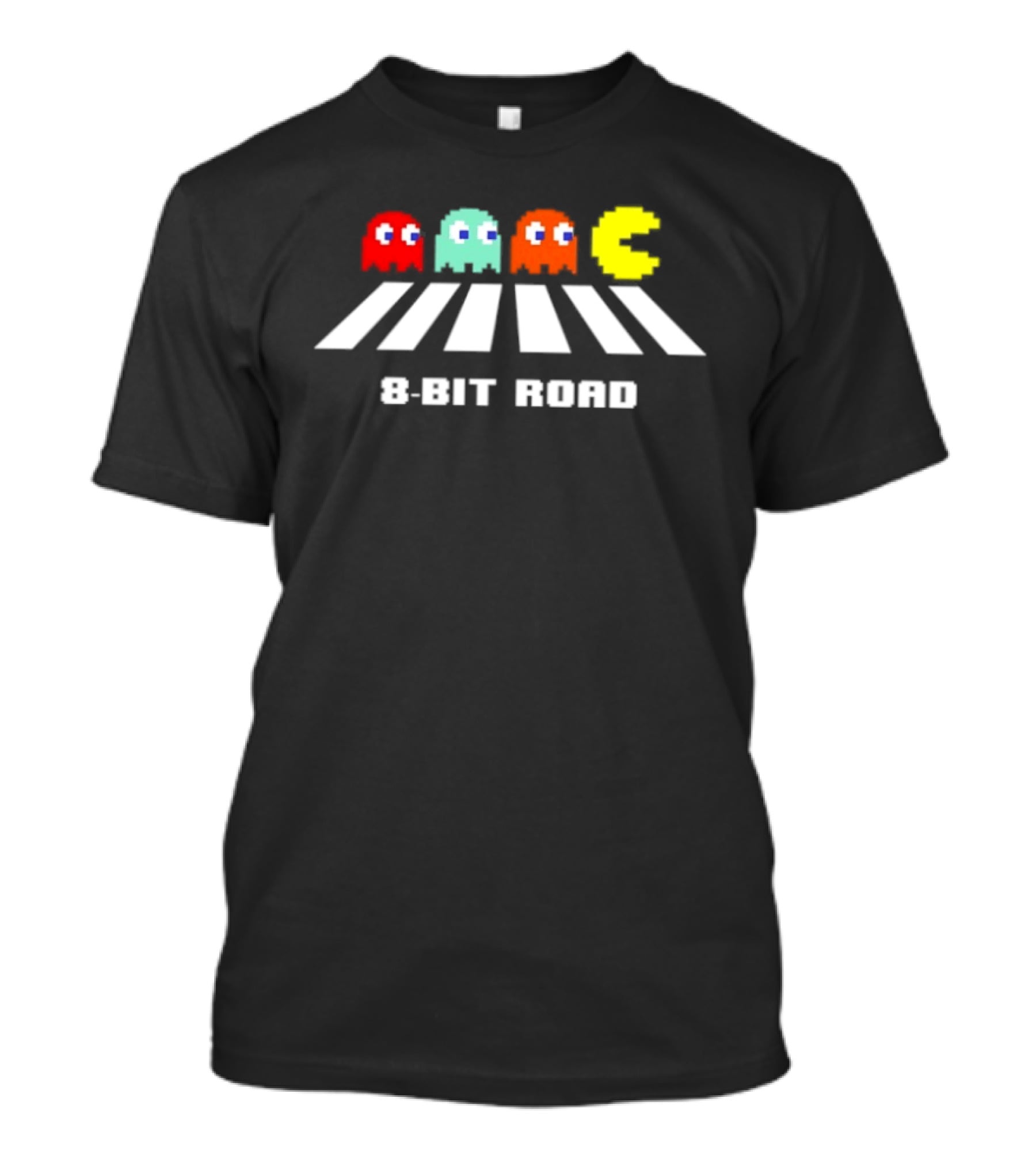 Pac Man Ghosts Abbey Road 8 Bit Retro Game T-Shirt