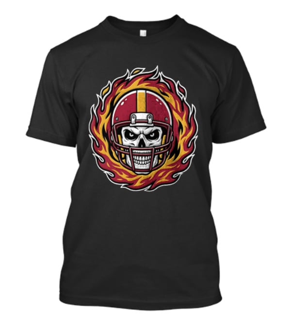 San Francisco 49ers Skull Flaming Football Helmet Stadium T-Shirt