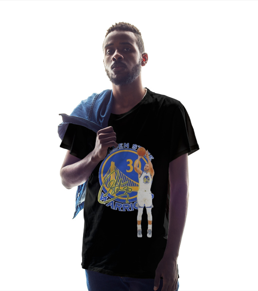 Golden State Warriors Steph Curry 30 Basketball Signature T-Shirt