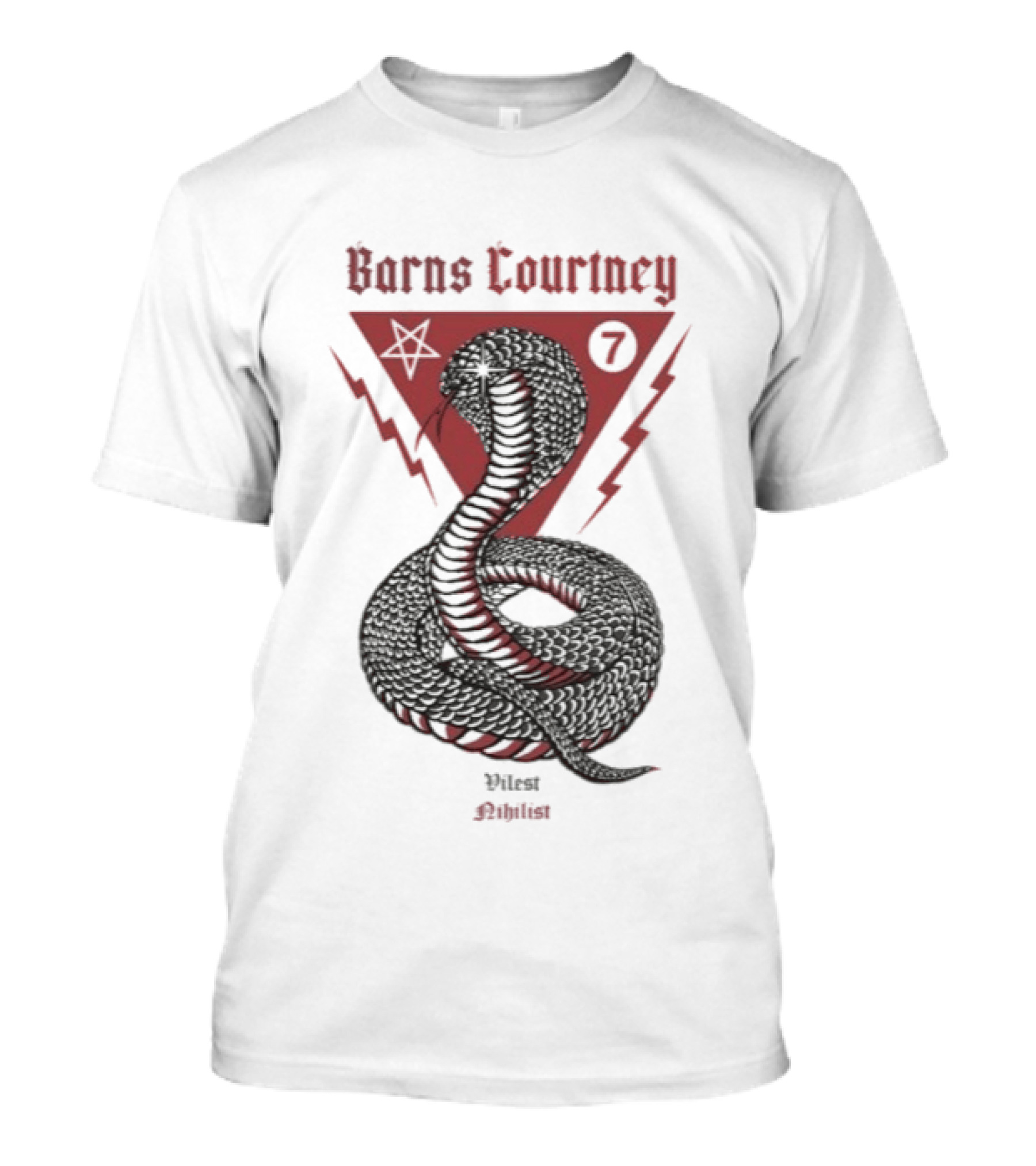 Barns Courtney Nihilist Cobra Snake Lightning Symbolic T-Shirt