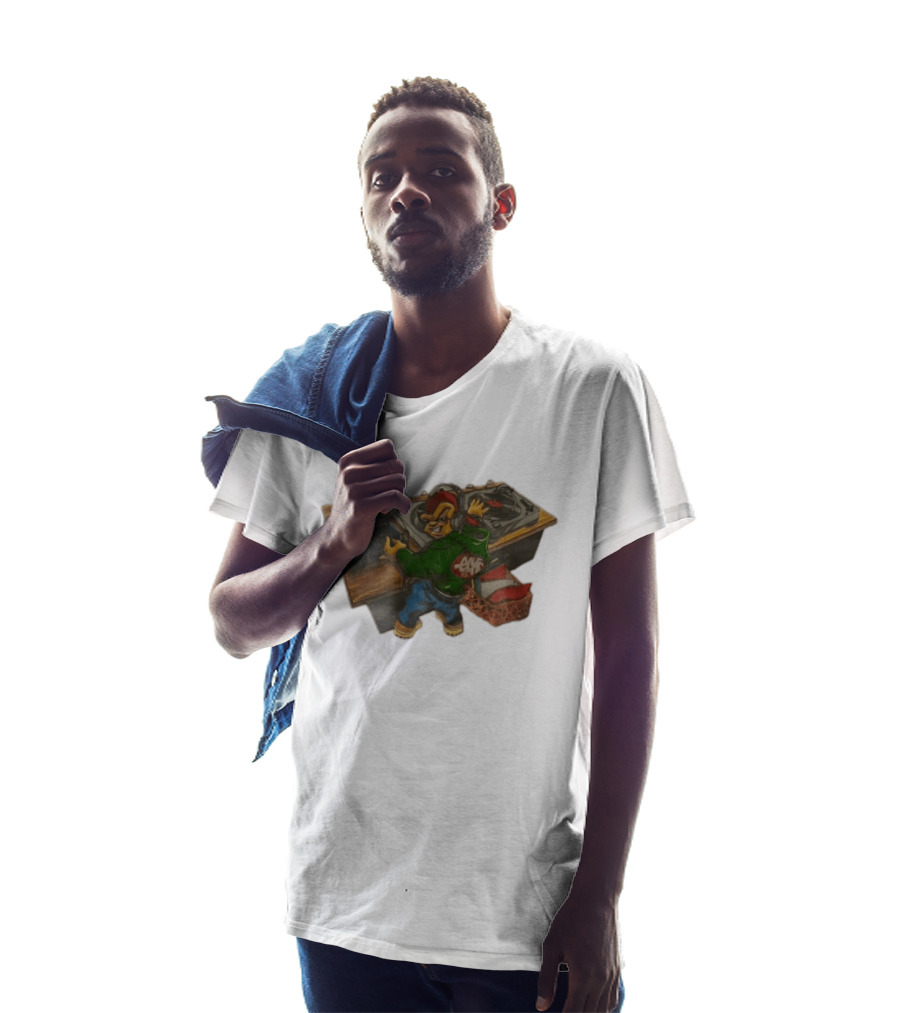 Ecko Unltd Hip Hop DJ Turntable Vinyl Records T-Shirt