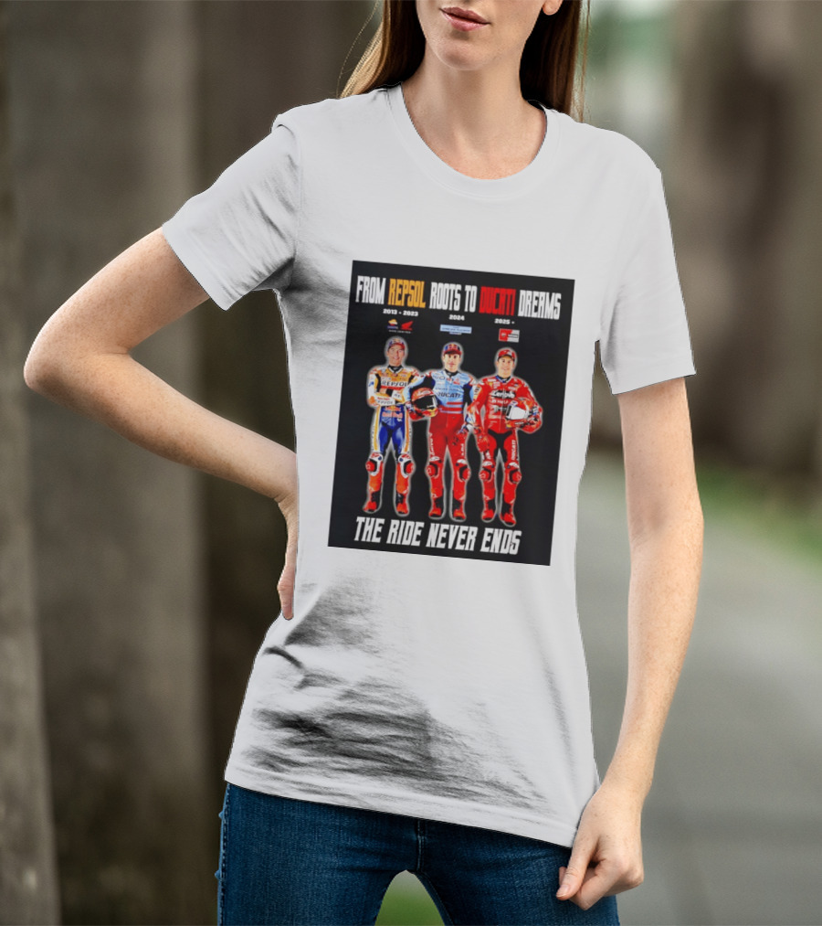 From Repsol To Ducati 2013 2025 MotoGP Journey T-Shirt