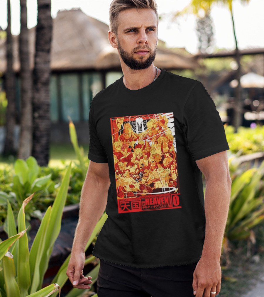 Guilty Gear Strive Characters Sol Badkai Ky Kiske May Ramlethal Heaven 10 Japanese T-Shirt