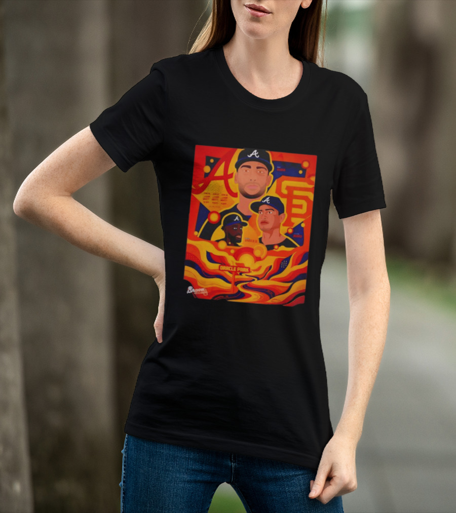 Atlanta Braves Vs. Giants Oracle Park Series Olson Dubon Harris II T-Shirt