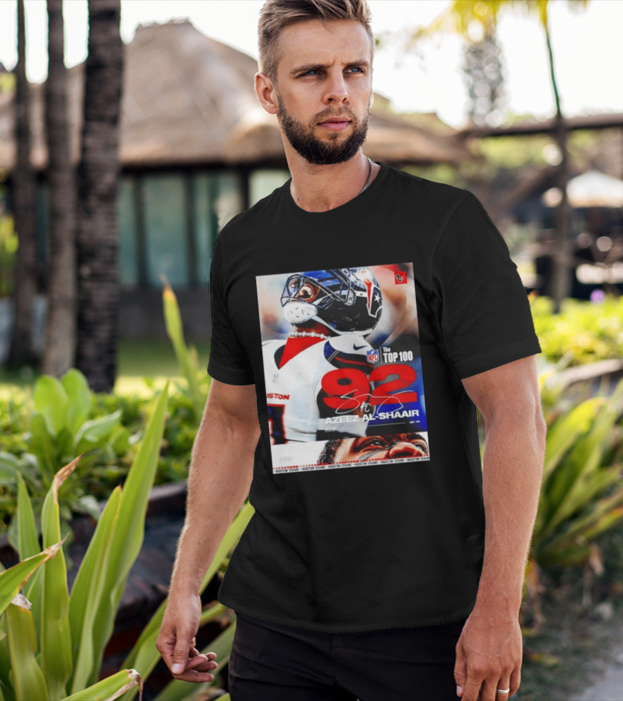 Houston Texans Azeez Al Shaair 92 NFL Top 100 Linebacker T-Shirt