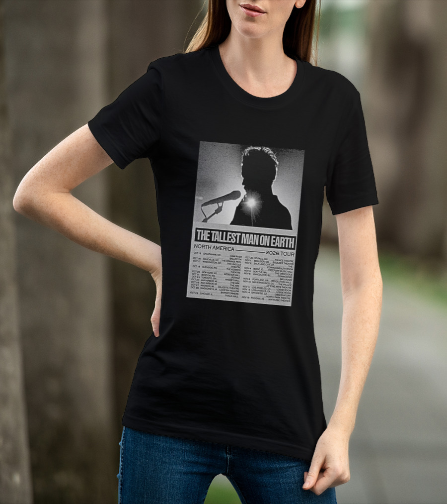 The Tallest Man On Earth North America 2026 Tour Dates T-Shirt