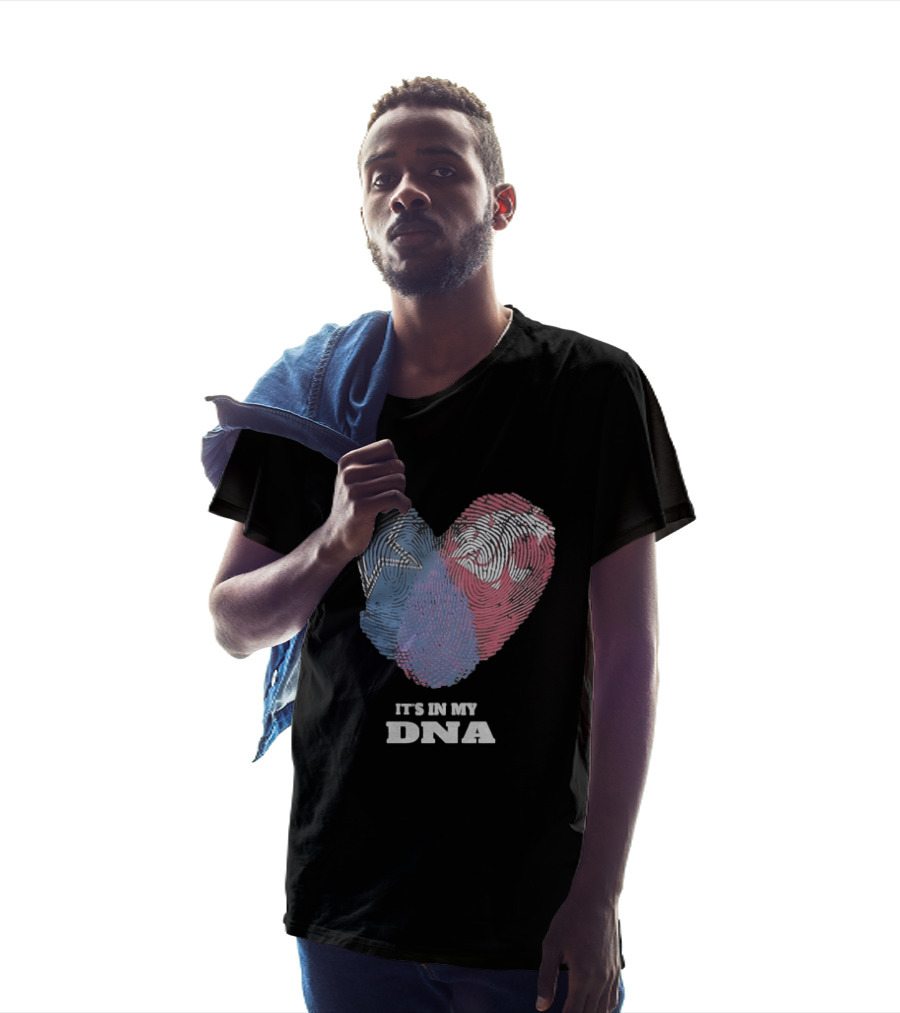 Cowboys Texas Tech Red Raiders It's In My DNA Fingerprint Heart T-Shirt