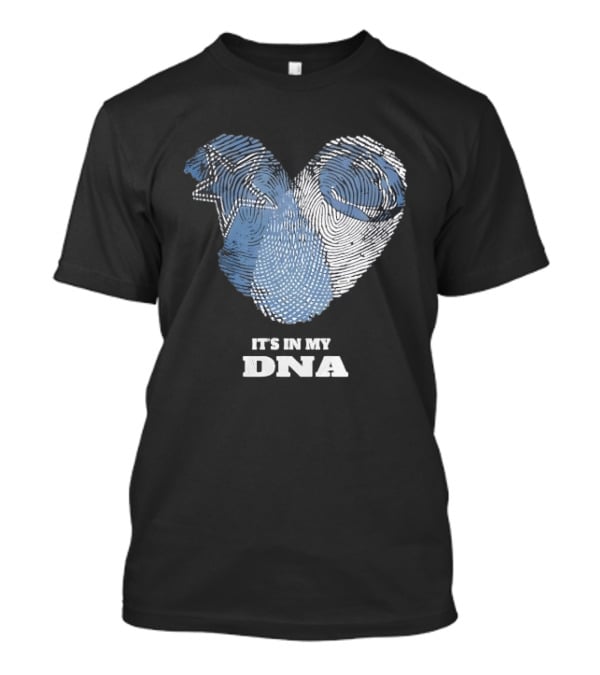 Dallas Cowboys Heart It's In My DNA Football Team Fan Pride T-Shirt