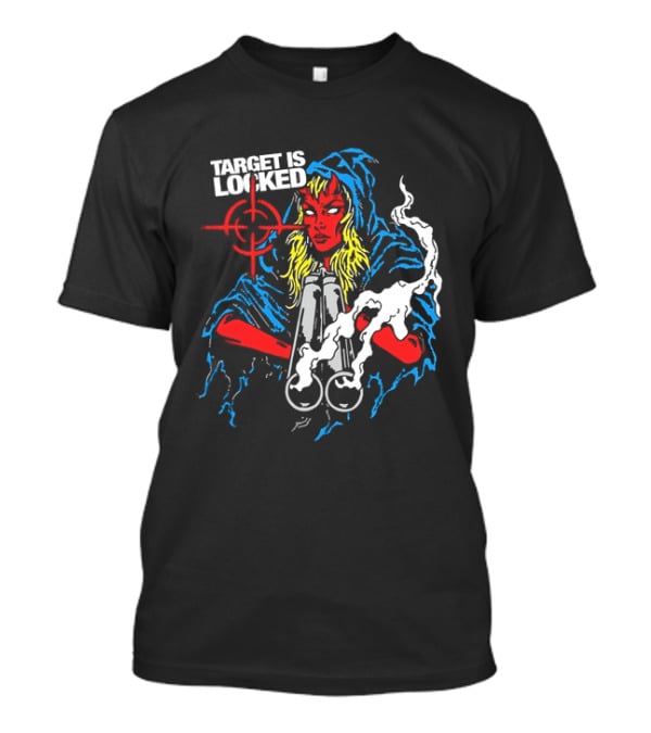 Target Is Locked Devil Woman Aiming Shotgun T-Shirt