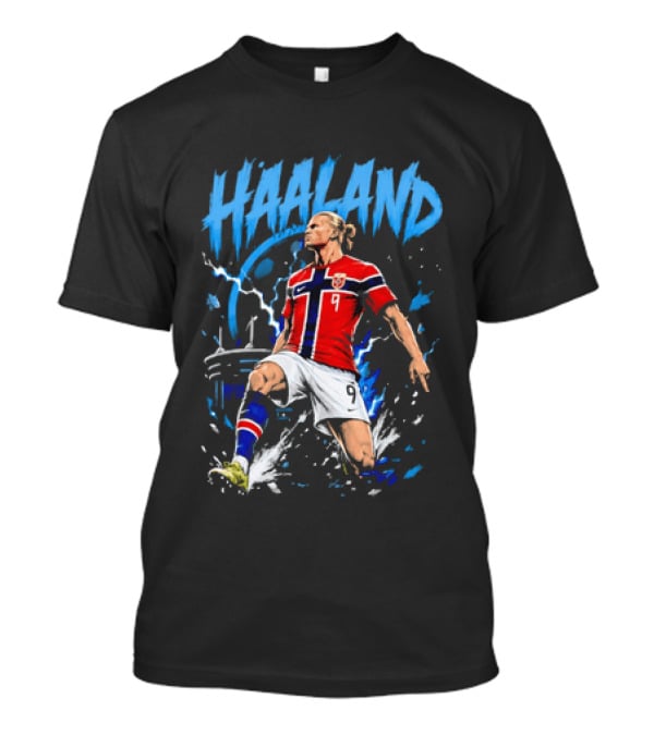 Haaland Norway National Team Born To Score Number 9 T-Shirt