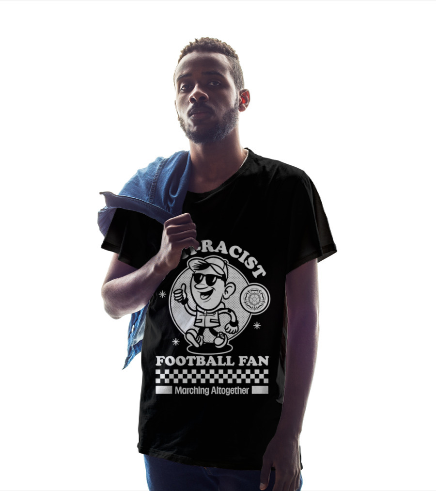 Anti Racist Football Fan Marching Altogether T-Shirt