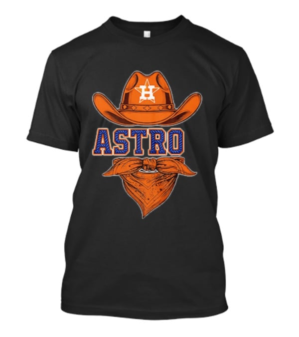 Houston Astros Cowboy Hat Bandana T-Shirt