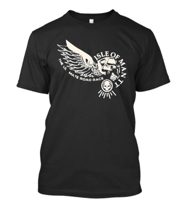 Isle Of Man TT Ultimate Road Race Skull Wing Motorcycle T-Shirt